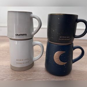 Hearth & Hand Magnolia‎ Lot|Stoneware Mugs|3 HHM 1Add on|Qty 4